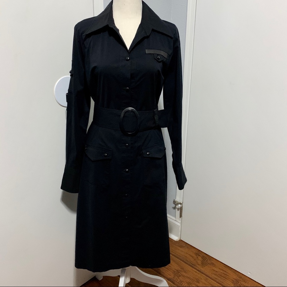 Louis Verdad Black Long Sleeve Dress
